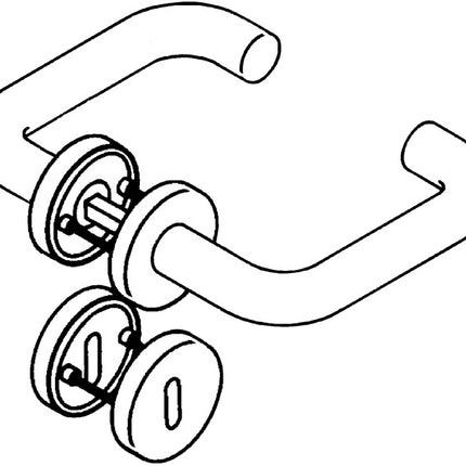 HEWI Rosettengarnitur 111XAH01.130 ( 3000205339 ) Edelstahl XA DIN links / rechts