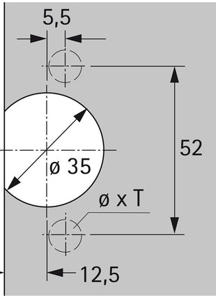 Hettich Topf zu Scharnier Selekta ( 8000611036 ) TH 32