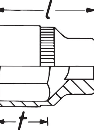 Nasadka Hazet 880LG ( 8000466548 ) 3/8 ″ sześciokątna długość 54 mm