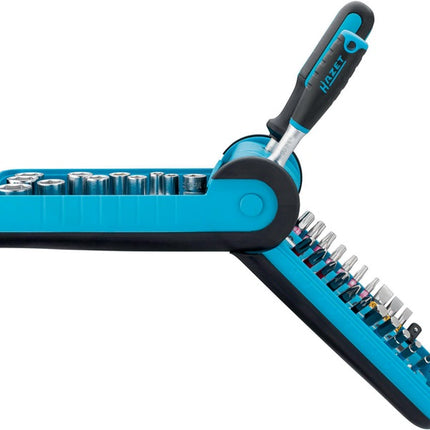 Zestaw kluczy nasadowych Hazet 856-1HP ( 8000753595 ) 38-częściowy 1/4 ″ Liczba zębów 90 sześciokątny