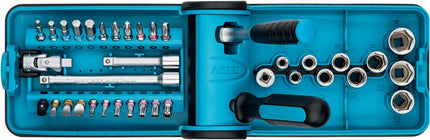 Zestaw kluczy nasadowych Hazet 856-1HP ( 8000753595 ) 38-częściowy 1/4 ″ Liczba zębów 90 sześciokątny