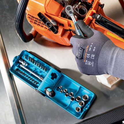 Zestaw kluczy nasadowych Hazet 856-1HP ( 8000753595 ) 38-częściowy 1/4 ″ Liczba zębów 90 sześciokątny