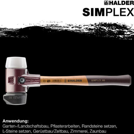 Młotek Halder SIMPLEX ( 8000794782 ) Długość 405 mm Głowica Ø 60 mm