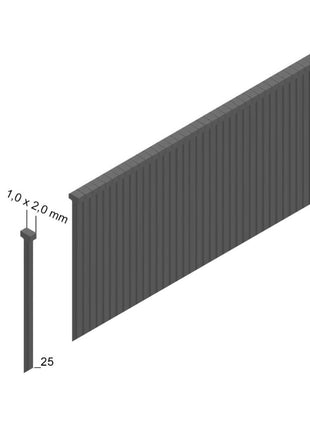 Prebena 2P-J50SDS Luftdruck Druckluftnagler 5-7 bar im Transportkoffer + Prebena Stauchkopfnägel Brads 25 mm 5000 Stück - aus verzinktem Stahl, geharzt - Toolbrothers