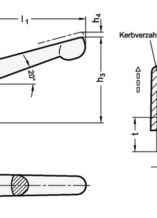 Regulowana dźwignia zaciskowa GN 300.1 ( 4601000453 ) d1 M 10 mm gwint zewnętrzny