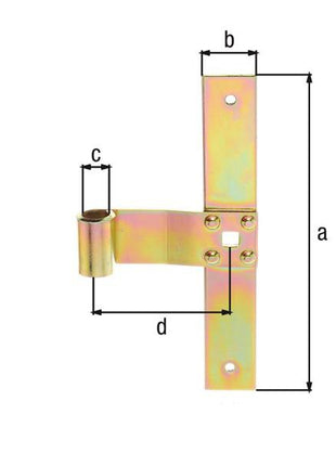 GAH Alberts Fensterladen-Mittelband Breite 75 mm ( 8001795316 ) Länge 200 x 30 mm gerade