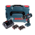 Bosch Professional GSR 18V-21 Akku Bohrschrauber 18V 55Nm ( 06019H1002 ) + 2x Akku 2,0Ah + Doppelladegerät + L-Boxx - Toolbrothers