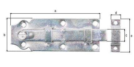 Śruba drzwiowa GAH Alberts ( 8003585400 ) długość 120 mm szerokość 44 mm prosta