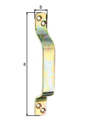 GAH Uchwyt bramki Alberts ( 8002897886 ) Długość 170 mm Szerokość 20 mm Liczba otworów 4