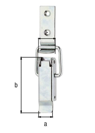 GAH Alberts Kistenverschluss ( 8002768385 ) Höhe 61 mm Breite 22 mm für Vorhangschlösser mit max Ø7 mm