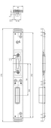 FUHR Część blokująca ( 3000254357 ) Zatrzask/śruba lewa kolor srebrny