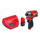 Milwaukee M12 FQID 301 Akku Schlagschrauber 12 V 50 Nm 1 4 Brushless 1x Akku 3 0 Ah Ladegeraet 0 - toolbrothers