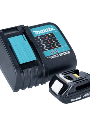 Taladro percutor a batería Makita DHR 171 SY1X3 18 V 1,2 J SDS-Plus sin escobillas + 1x batería 1,5 Ah + cargador + set de accesorios 65 piezas + estuche