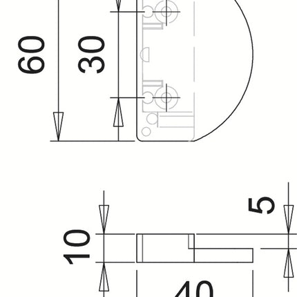 Klamka do drzwi balkonowych EDI ( 3000261211 ) plastikowa brązowa