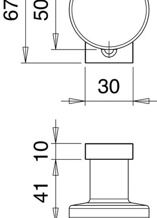 EDI Profiltürknopf 1394/0000 ( 3000200017 ) Material Aluminium F1 fest