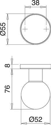 Gałka drzwiowa EDI K5/050/02 ( 3000261376 ) stal nierdzewna F00 gałka kulkowa