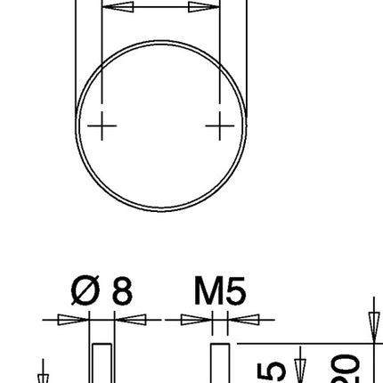 Rozeta na klucz EDI para 058 ( 3000261369 ) stal nierdzewna F00 okrągła