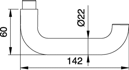 Para uchwytów dźwigniowych EDI 163 ( 3000261381 ) stal nierdzewna F00 trzpień kwadratowy 8 mm