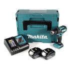 Makita DHP 485 RGJ Akku Schlagbohrschrauber 18V 50Nm + 2x Akku 6,0Ah + Schnellladegerät + Makpac - Toolbrothers