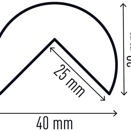 Wytrzymała ochrona narożników ( 9000480100 ) żółto/czarna 1000 mm typ C25R
