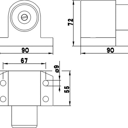 Odbojnik DENI ROBUSTO ( 3000251209 ) z lekkiego metalu malowany na srebrno