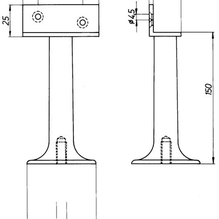 Wspornik ścianki działowej DENI ( 3000259233 ) szerokość 60 mm wysokość 150 mm