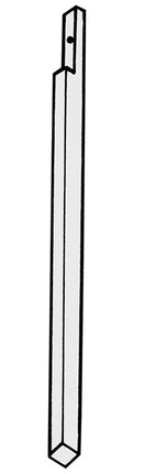 Śruba DENI Espagnolette ( 3000255671 ) z wgłębieniem z jednej strony 1500 mm, stal ocynkowana na jasno