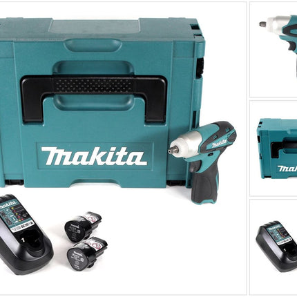 Makita TW 100 DWEJ Akku Schlagschrauber 10,8 V 3/8" im Makpac + 2 x BL1013 1,3 Ah Akku + DC 10 WA Ladegerät - Toolbrothers