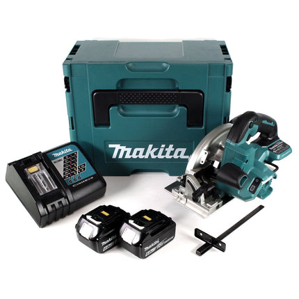 Makita DHS 660 RGJ Akku Handkreissaege 18 V 165 mm im Makpac 2 x 6 0 Ah Akku Ladegeraet 1 - toolbrothers