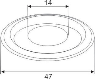 BMB Abdeckrosette zu Türspion ( 3000259208 ) Messing verchromt Außen-Ø 46 mm