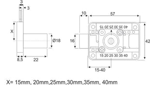 BMB Aufschraubschloss ( 3000271821 ) Dornmaß 15-40 mm gleichschließend