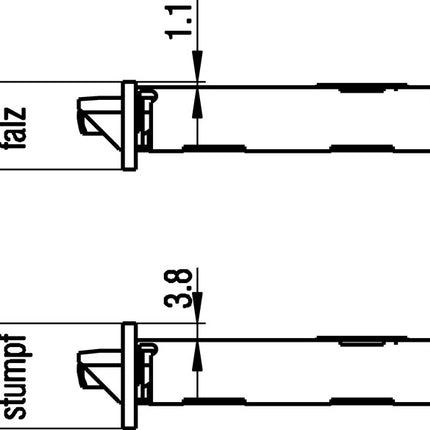 Zamek wpuszczany BKS 0215 ( 3000251045 ) BB 20/ 55/72/8 mm DIN lewy klasa 1 PVC-U