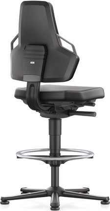 bimos krzesło obrotowe Nexxit ( 9000454238 ) ślizgacze podłogowe + pierścień na stopę kolor uchwytu szary czarny 570-820 mm