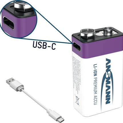 Ogniwo akumulatorowe Ansmann ( 4000876127 ) 9 V 340 mAh