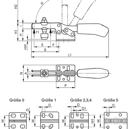 Zacisk poziomy AMF nr 6830 ( 4000833508 ) rozmiar 2