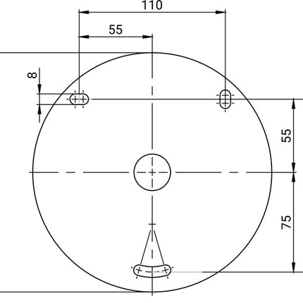 Uchwyt ścienny na wąż ALBA TURBO ( 4000351454 ) szerokość 427 mm bez węża/złączek