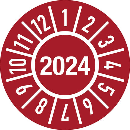 Roczna naklejka inspekcyjna ( 9000477100 ) Ø 15 mm folia