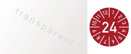 Roczna naklejka inspekcyjna na kabel (9000477102) W25xL60 mm folia