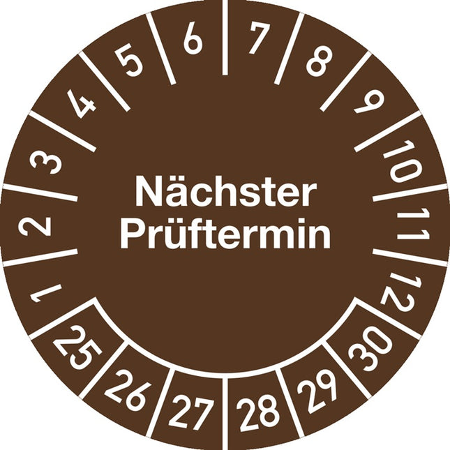 Wieloletnia naklejka inspekcyjna ( 9000477117 ) Ø 30 mm folia