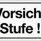 Znak (3000277166) Ostrożnie krok plastikowy znak plastikowy