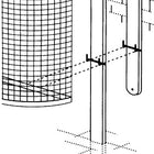 Żelazny stojak ( 9194491024 ) Wysokość 1400 mm do zabetonowania, odpowiedni do koszy na śmieci o pojemności 27 l