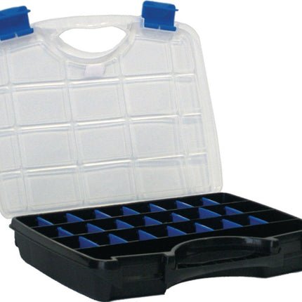 Pudełko asortymentowe Basic Line ( 4000871448 ) W388xD290xH61mm przezroczyste czarno-niebieskie