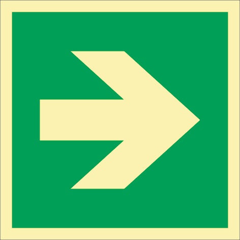 Znak ewakuacyjny DIN EN ISO 7010 ( 9000477434 ) L148xW148 mm Folia