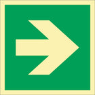 Znak ewakuacyjny ASR A1.3/DIN EN ISO 7010/DIN 67510 ( 9000477474 ) L148xW148 mm tworzywo sztuczne