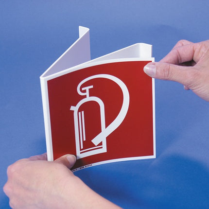 Tabliczka kątowa ( 3000277614 ) L148xW148 mm biała plastikowa pusta