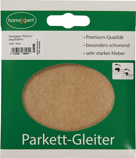 Deslizador de parquet Premium (3000271034) 80 x 95 mm autoadhesivo