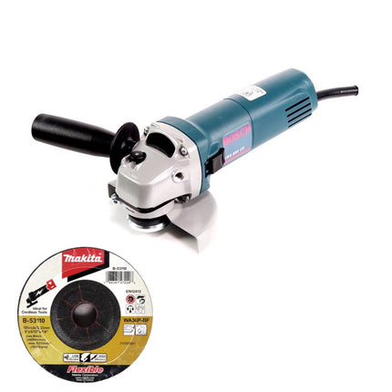 Bosch GWS 850 CE 850 Watt 125 mm Winkelschleifer ( 0601378790 ) + 5x Makita B-53110 Schruppscheibe 125 mm x 22,23 mm - Toolbrothers