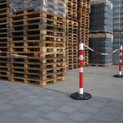 Słupek blokujący ( 9000490023 ) PPC czerwono-biały Ø 63 mm z oczkiem