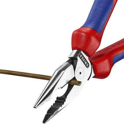 Szczypce uniwersalne z noskiem igłowym Knipex ( 8002875243 ) długość 185 mm czarne atramentowane