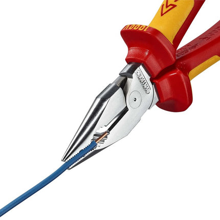 Szczypce uniwersalne z noskiem igłowym Knipex ( 8002875246 ) długość 185 mm chromowane VDE